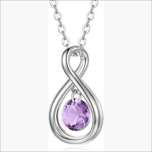 925 Sterling Silver Infinity Pendant Necklace Adjustable Dainty Jewelry